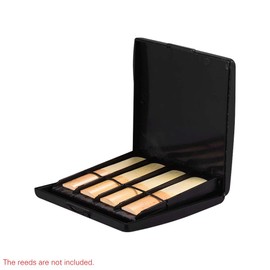 Saxophone Reed Case, Black Reeds Case Holder Box ABS 8pcs Reeds Capacity for Saxophone Sax Clarinet Reeds