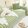 Double Sided Chenille Sofa Cover for 3 Cushion Couch -
