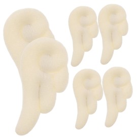 Beavorty 3sets Girls Hair Clips Angel Wings Leather Hair Pins Non-clamp Wings Hair Clips White Angel Pattern Fashionable Hair Barrettes for Party Christmas Birthday 3pairs*3