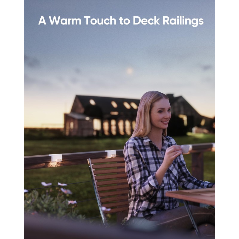 JACKYLED Solar Deck Lights 16 Pack Solar Fence Light Solar