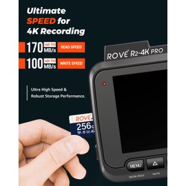 ROVE Ultimate Micro SD Card microSDXC 256GB Memory Card with USB 3.2 Type C Card Reader 170MB/s C10, U3, V30, 4K, A2 for Dash Cam, Android Smart Phones, Tablets, Games