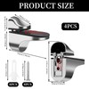CHMYY 4 Pcs Metal Bracket, Glass Shelf Bracket, Adjustable Zinc