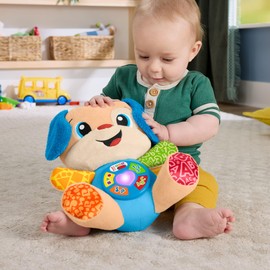 Fisher-Price Laugh & Learn JFD26 Plush Toy with Smart Stages Musical Educational Toy for Babies from 6 Months, Multilingual Version: Italian, Spanish, Portuguese, English