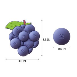 Fruit Magnetic Refrigerator Sticker, Creative Particle Magnetic Sticker (Blueberry, 2 Pcs)