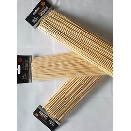 Natural Color Bamboo Skewers (30 cm) 150 Pack - Durable & Perfect Cooking Tool for BBQs, Grilling, Parties, & Everyday Meal Prep