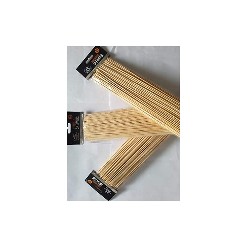 Natural Color Bamboo Skewers (30 cm) 150 Pack - Durable