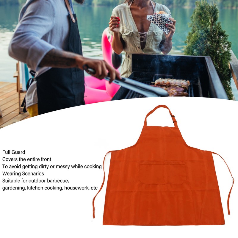 Cooking Apron Waterproof Adjustable Neck Strap Breathable Soft Kitchen Bib