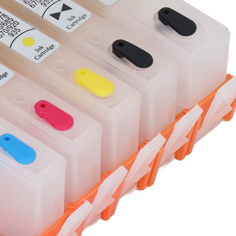 5PCS Ink Cartridge Set BK C M Y Smooth Ink
