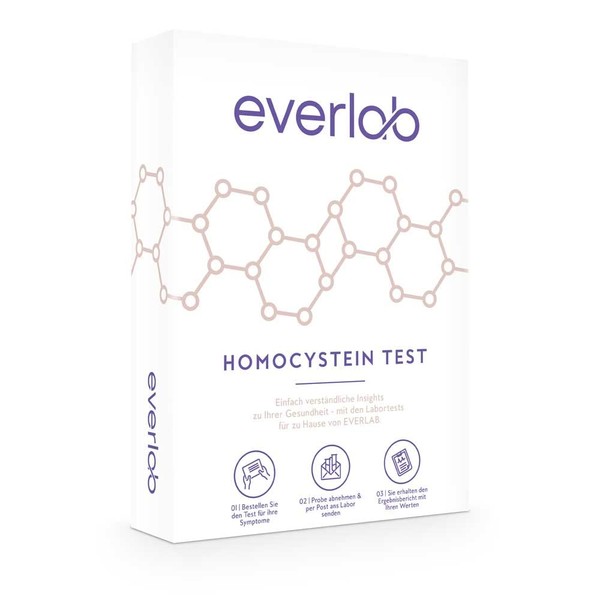 EVERLAB Homocystein Test - Homocycstone Levels Quick & Easy Test | Early Detection of Cardiovascular Disease | Self-Test for Home