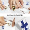 G128 Flag Pole 6FT White & Finland Finnish Flag 3x5FT
