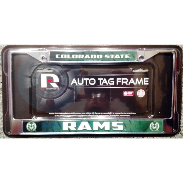 Colorado State Rams LBL Metal Chrome License Plate Tag Frame Cover University
