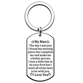 JMIMO My Man Keyring Gifts for Boyfriend Husband Birthday Anniversary Valentine Day Present for Men