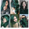 PLUS 12pcs colored green hair for extension Cosplay Christmas Party