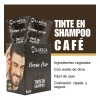Tinte Shampoo Café Castaño, Cubre Canas, 10 Sobres, Baregk
