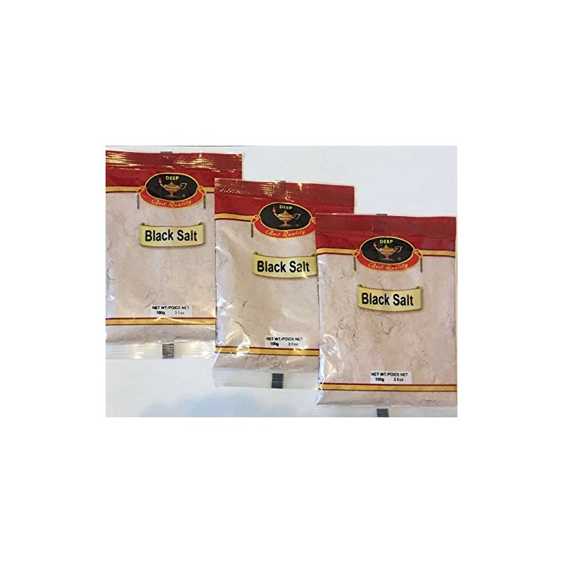 DEEP BLACK SALT 3.5 Oz. (100g) - Pack of 3