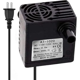 SunGrow 55 GPH 3W Small Submersible Water Pump, Fits all Cat & Dog Water Bowl...