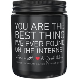 MINT SUGAR CANDLE COMPANY Gifts for Boyfriend - Scented Soy Wax Candle Made in USA, 9 oz - Romantic Gifts for Men by Mint Sugar Candle Company