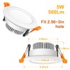 LEDLightsWorld 3 Inch LED Recessed Lighting Dimmable Downlight, 5W (40W