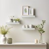 AHDECOR White Floating Shelves Set of 3 - Modern Wall