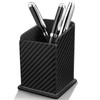 Carbon Fiber Black Pen Holder Cup for Desk, Black Pencil