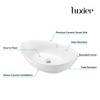 Luxier CS-004 Oval 23 in. Bathroom Ceramic Vessel Sink Art