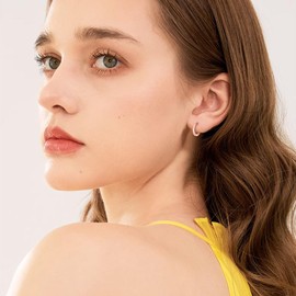 MOOFUN Earrings Silver 925 Hoop Earrings Small Unisex: 10 mm Women's Men's Earrings Hypoallergenic Cartilage Piercing Huggie Earring for Multiple Ear Holes – Versatile Earrings for Party Daily Work