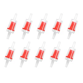 AQUANEAT Aquarium Check Valve, One Way Non Return Valve for Air Pump,Fit for 3/16 Inch Airline Tubing, Fish Tank Accessories, 10pcs (Red)