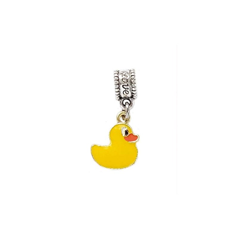 Dangle Yellow Rubber Duck Charm Bead