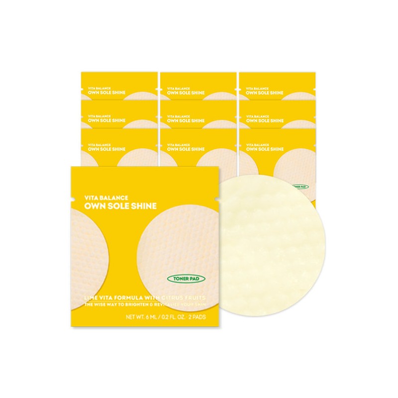 Eunyul Vita Balance Own Solshine Toner Pads 10-Pack 3 Packs