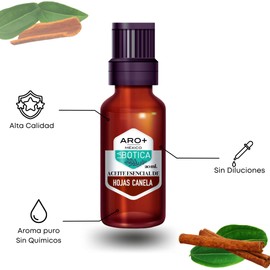 ARO+ Aceite Esencial de Hojas De Canela Natural Puro Aromaterapia