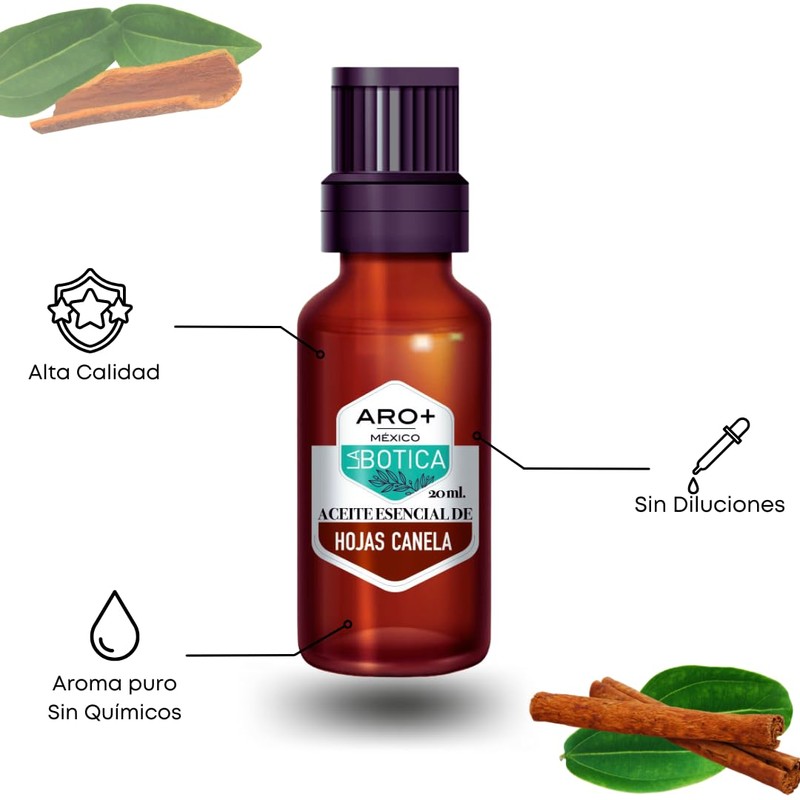 ARO+ Aceite Esencial de Hojas De Canela Natural Puro Aromaterapia