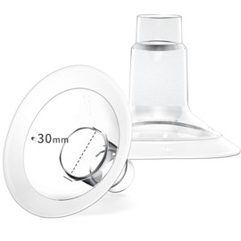 MOOMentaneous 30mm Oval Flanges Breast Pump Parts Compatible with Medela Breast Pumps PersonalFit, Maxflow, Freestyle Flex Swing Maxi Connector