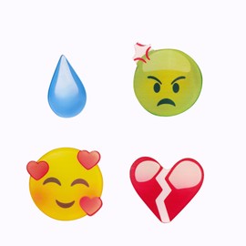 EZ PEACH Hairpin Fashionable Bangs Clip, Hairpin, Emoji Hairpin, Cute, Bangs Pin, Trendy, Cute, Funny, Hair Accessories, Set of 4 (B)