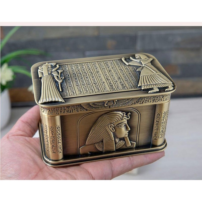 Hogarup decorative box with lid small metal jewelry box trinket