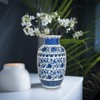 Blue and White Vase, Beautiful Chinoiserie Vase, Large Ginger Jar