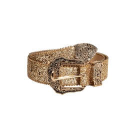 Verdusa Women's Vintage Buckle PU Leather Waist Belts Western Belts Gold 90