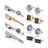 Wynameleri Cufflinks and Tie Clips for Men 12 PCS Set