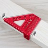 Metric Versatile Carpenter Square Scribing Ruler, 3D Multi-Angle Measuring Tool
