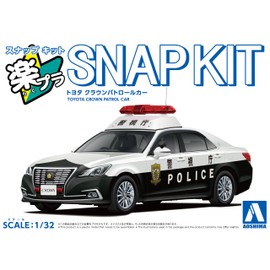 Aoshima Bunka Kyozai 1/32 Raku Pla Snap Kit No. 01-PC Toyota Crown Patrol Car Pre-colored Plastic Model