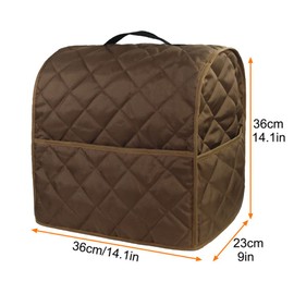 ZUYYON Stand Mixer Dust Proof Cover, Kitchen Mixer Accessories with Pockets and Handle, Fits for Bowl Lift 4.5-Quart and 5-Quart, Waterproof(Brown)