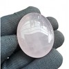 Sunshcat Natural Rose Quartz Mini Oval Palm Crystal and Healing