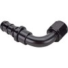 Black 90 Degree Socketless Push-On Hose End, -10 AN