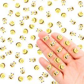 100 Pieces Tiny Bee Decor for Dollhouse Miniatures Resin Animals for Crafts Mini Bee Decorations for Fairy Garden Micro Landscaping Decoration