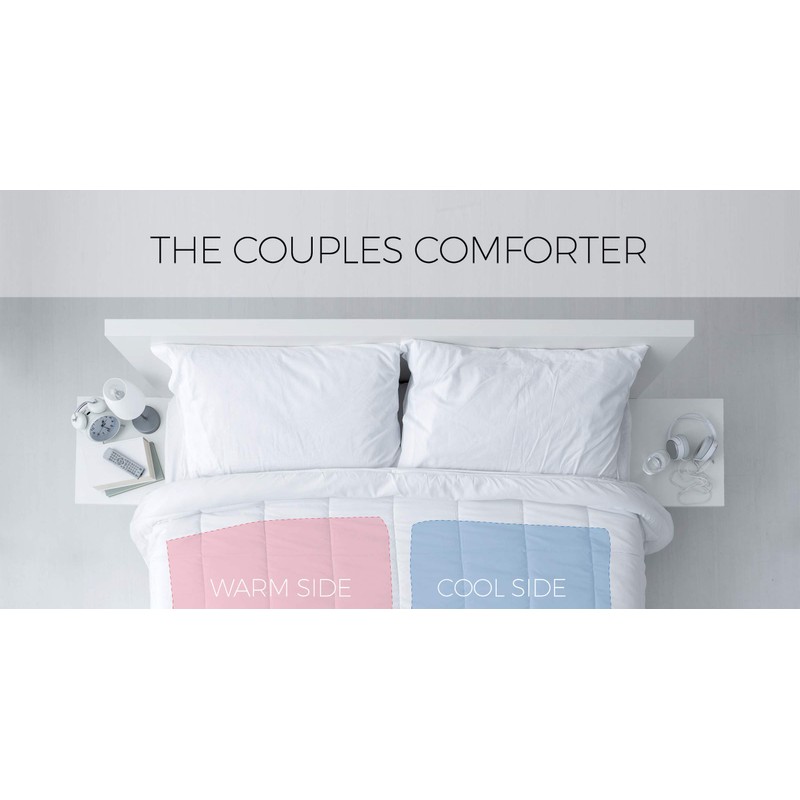 TWOVET Dual Zone Couples Comforter - Warm (Thick) Side -