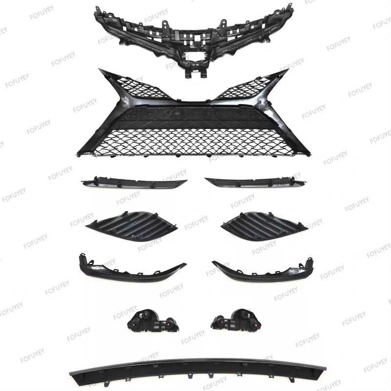 FOFUYEY 11PC For Camry SE 2018-2020 Front Gloss Black Grille