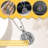 MIRKUZI Men's Necklace with Pendant Men's Chain Compass Pendant Birthday