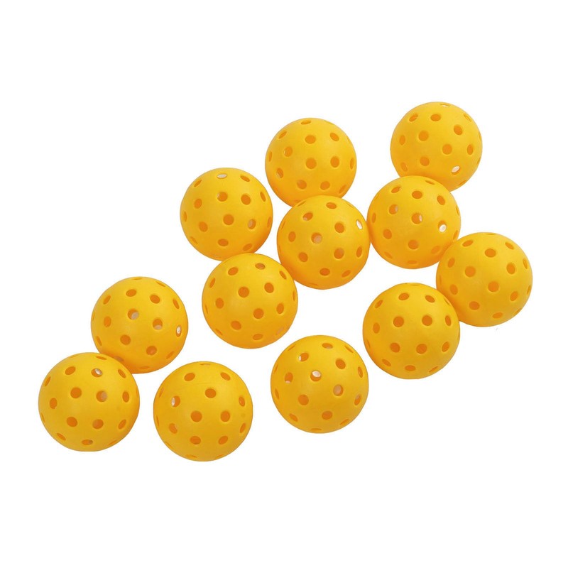 SIXRUN Pickleball Ball Set, 12pcs 74mm 40 Löcher Outdoor Pickleball