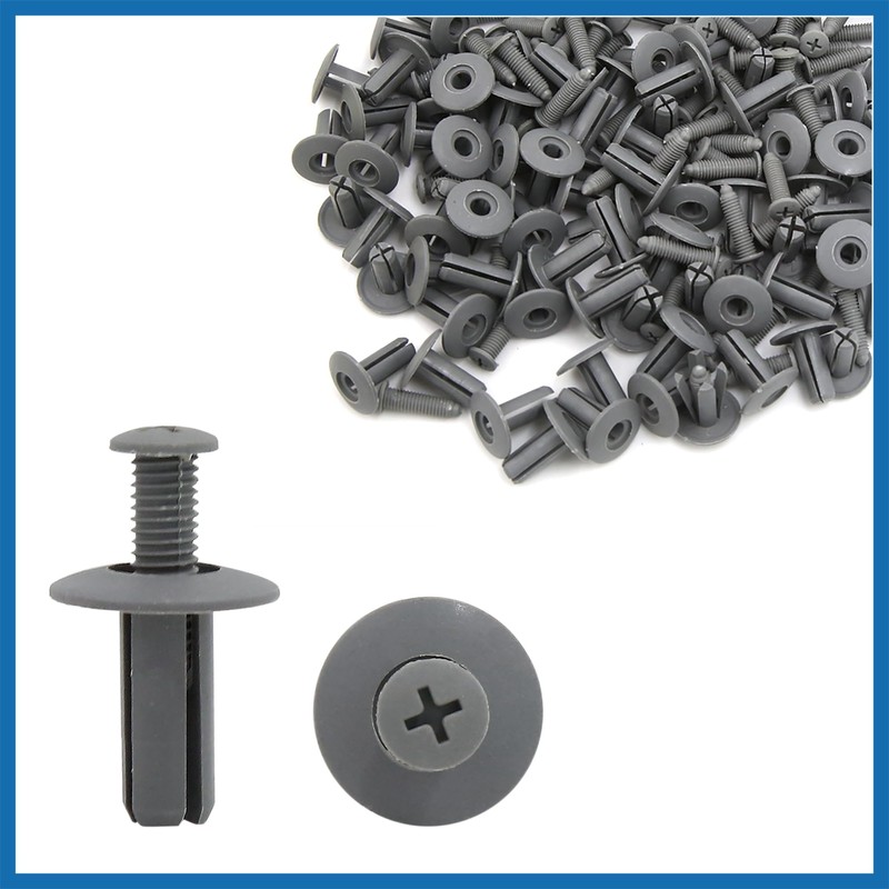 A ABSOPRO 100 Pcs 8mm Hole Gray Rivets Fastener Push