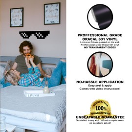 My Vinyl Story Thug Life Glasses Funny Decal Sticker Decor Bedroom Decoration Art Decal Decoration Adhesive Removable Vinyl Artwork Kids Decorative Wall Art Graphic Signs