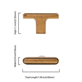 Asidrama 10 Pack Antique Brass Kitchen Cabinet Knobs Dresser Knobs Drawer Knobs Cabinet Hardware Zinc Knobs for Dresser Drawers